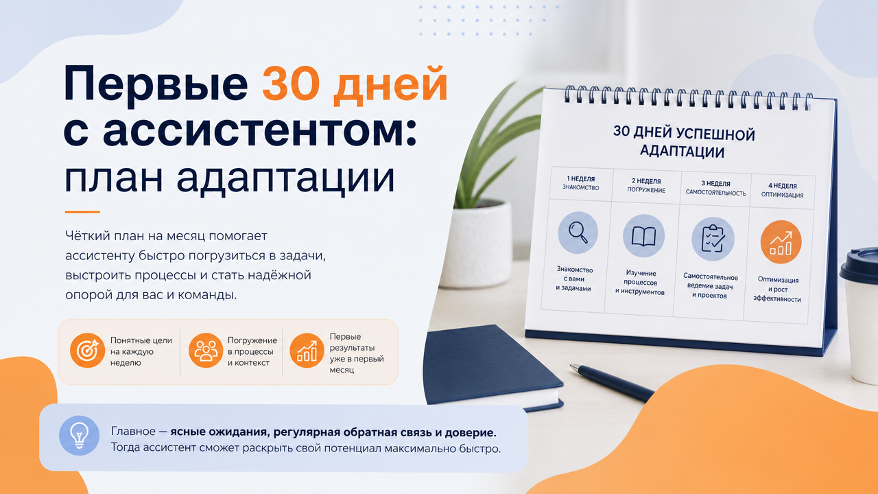 Первые 30 дней с ассистентом: план адаптации