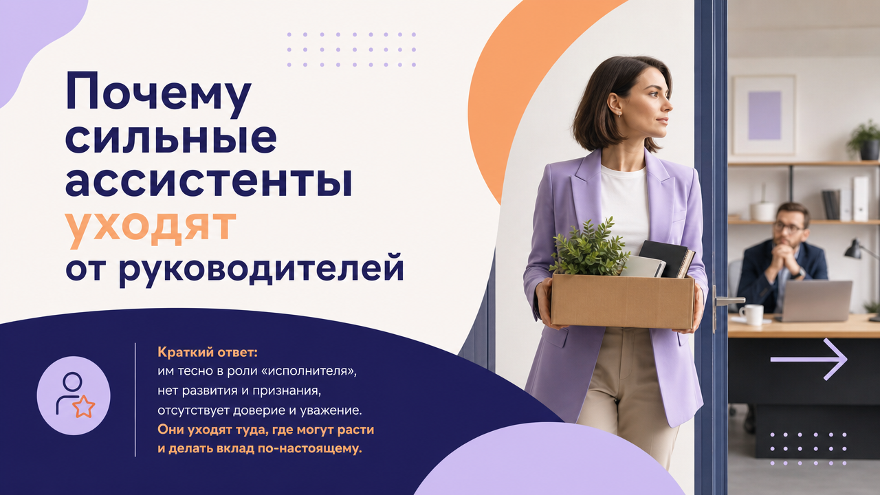 Почему сильные ассистенты уходят от руководителей